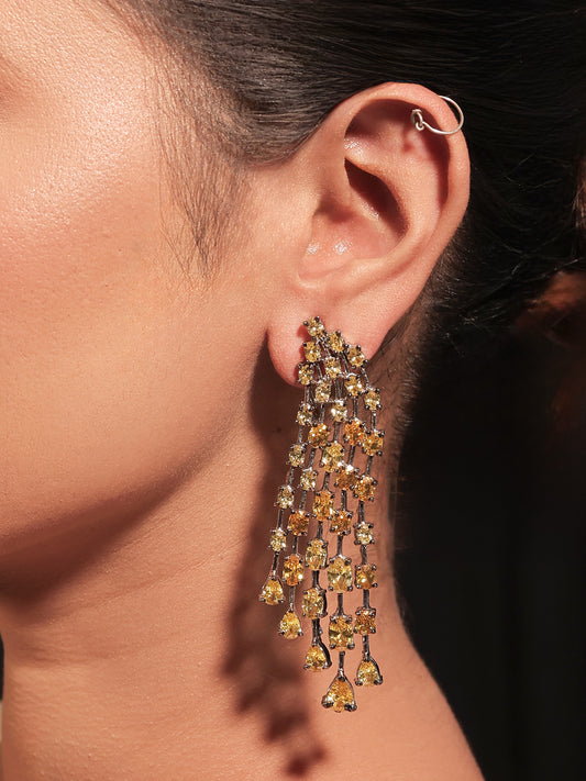 Pranjal Yellow Diamond Earrings