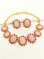 Edana Ruby & Baby Pink Natural Stone Necklace Set