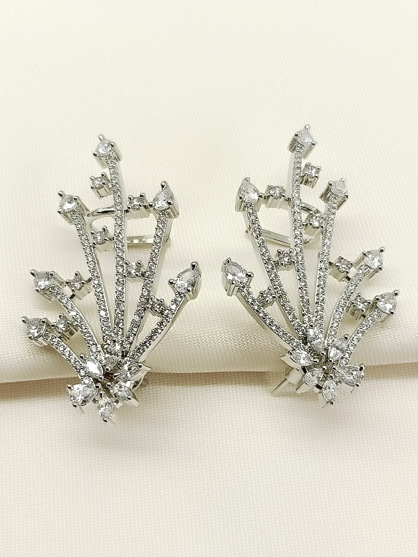 Sabrina White American Diamond Earring