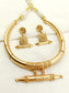 Azma Golden Oxidized Hasli Styled Choker Set