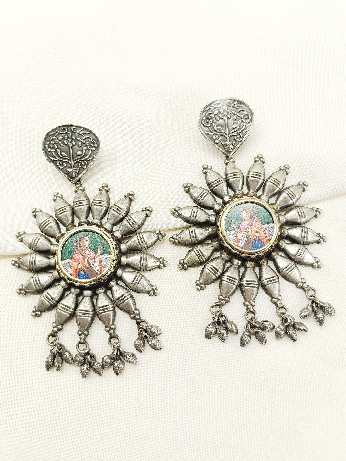 Nayanika Multi Colour Oxidized Earring