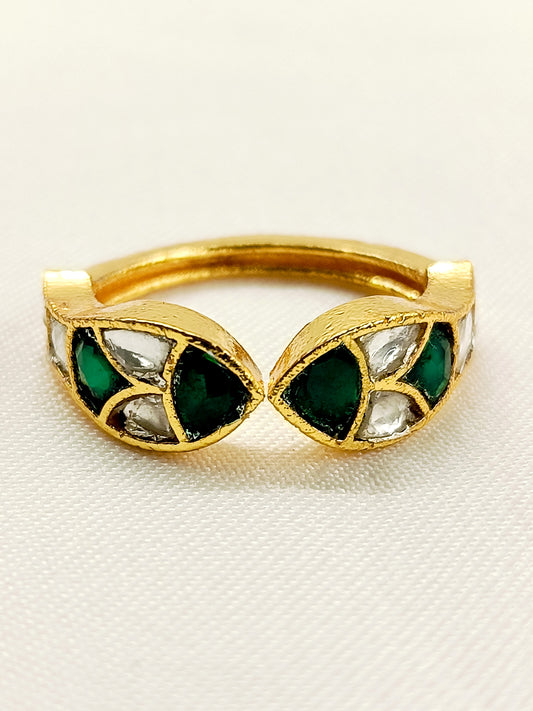 Iran Green Kundan Finger Ring