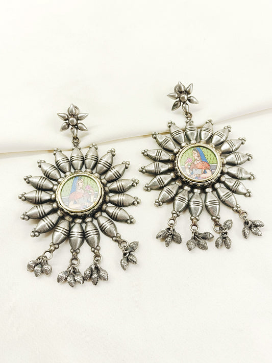 Mahua Multi Colour Oxidized Earring