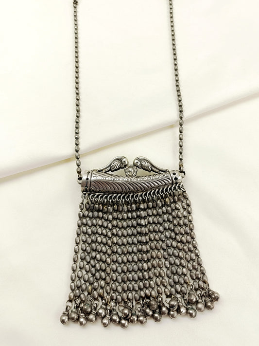 Rakshita Plain Oxidized Neckpiece