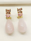 Devina Baby Pink American Diamond Earring
