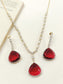 Stella Ruby American Diamond Necklace Set