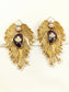 Madison Ruby Boutique Royal Feather Earrings
