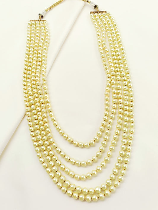 Jeevan Off White Groom Beads Neckpiece