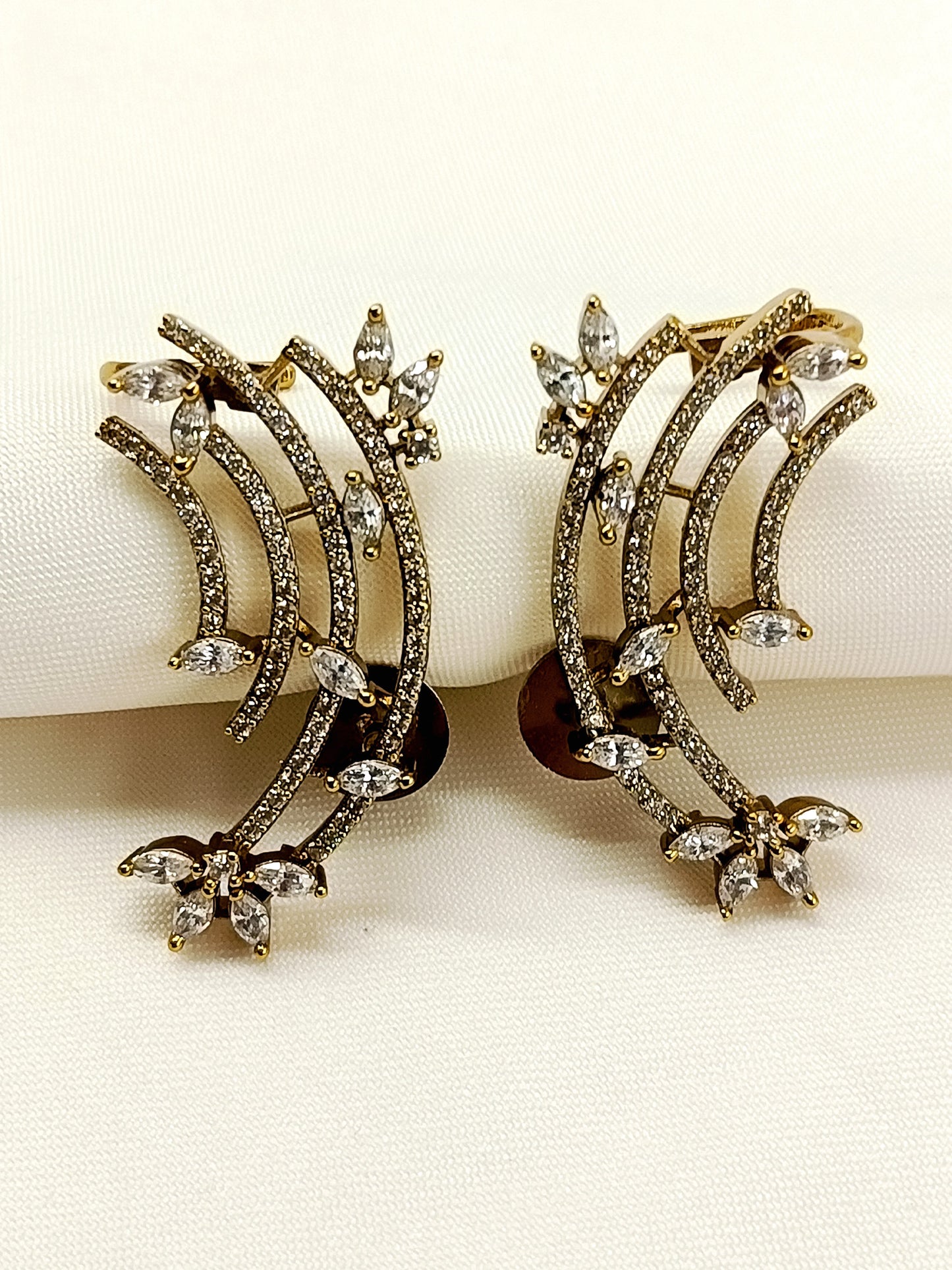 Nathalie White American Diamond Earring
