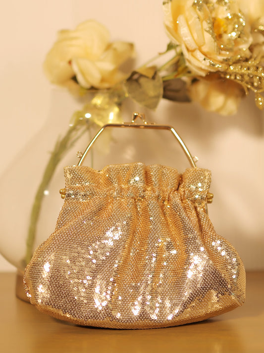 Abrielle Golden Evening Clutch