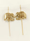 Shubh Golden Elephant Men's Earcuffs