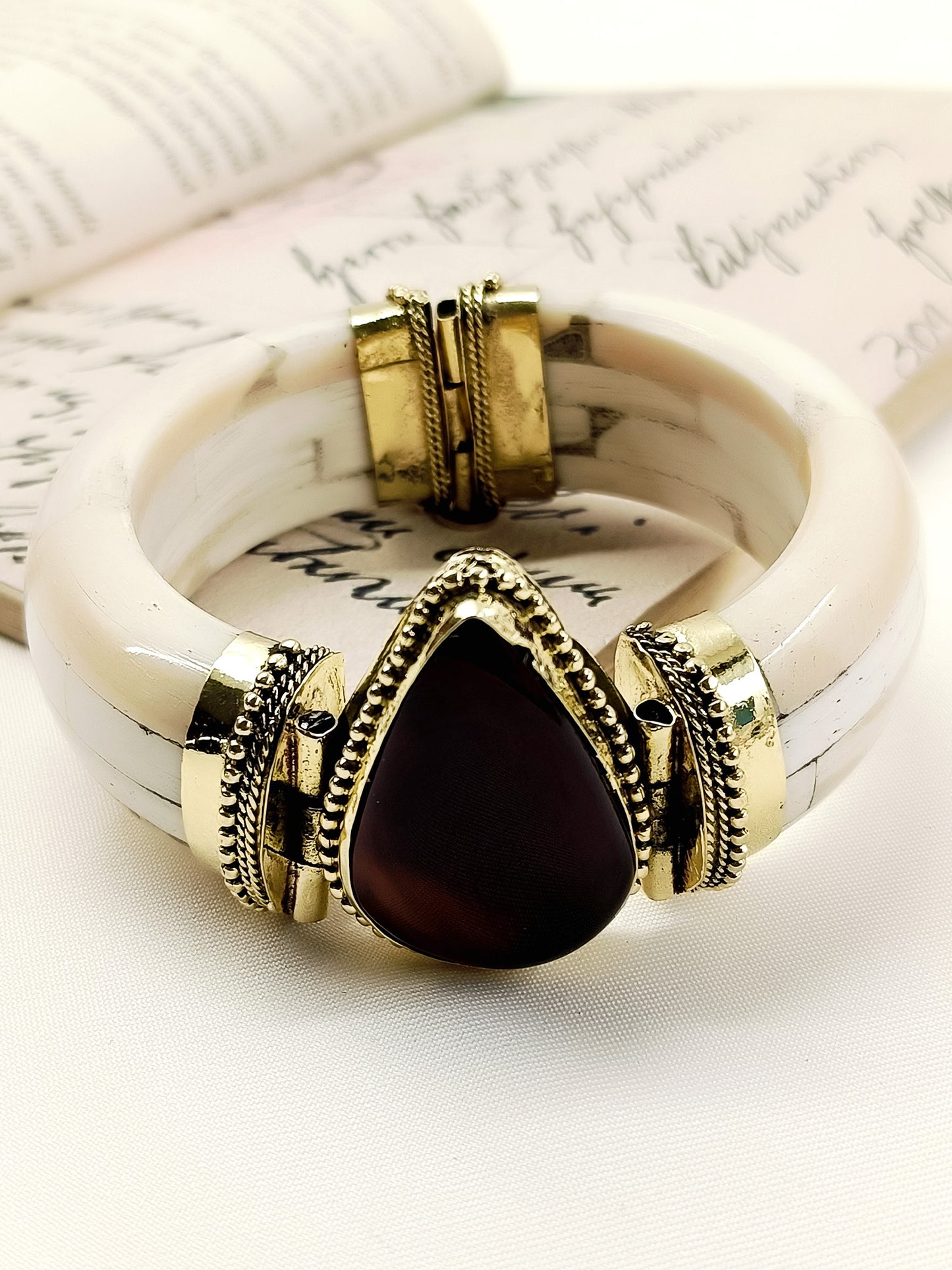 Shreyansh Brown Bone Men's Bracelet