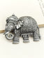 Shlok Grey Elephant Men's Brooch