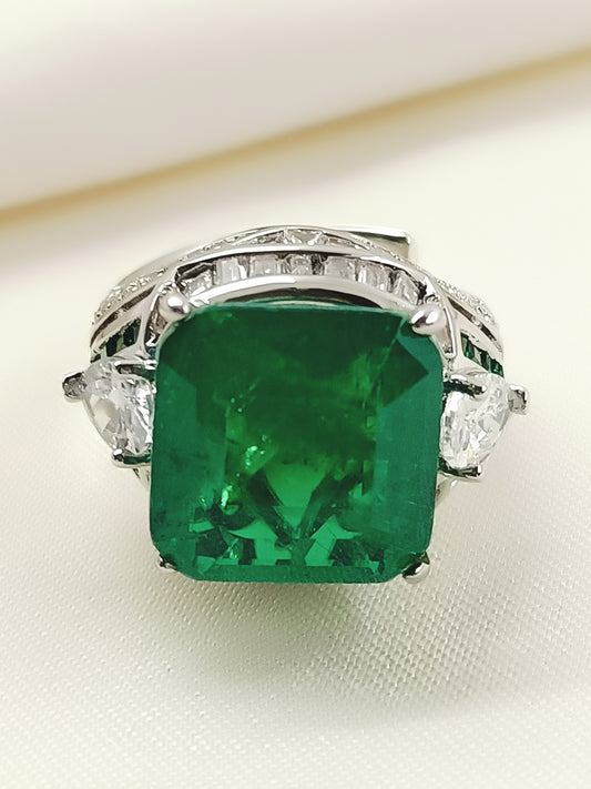 Indra Green American Diamond Finger Ring