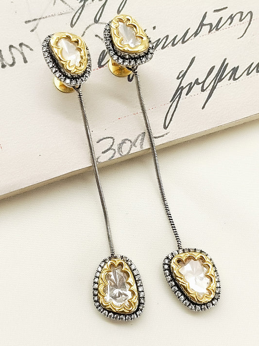 Nizami 92.5 Silver Moissonite Earring