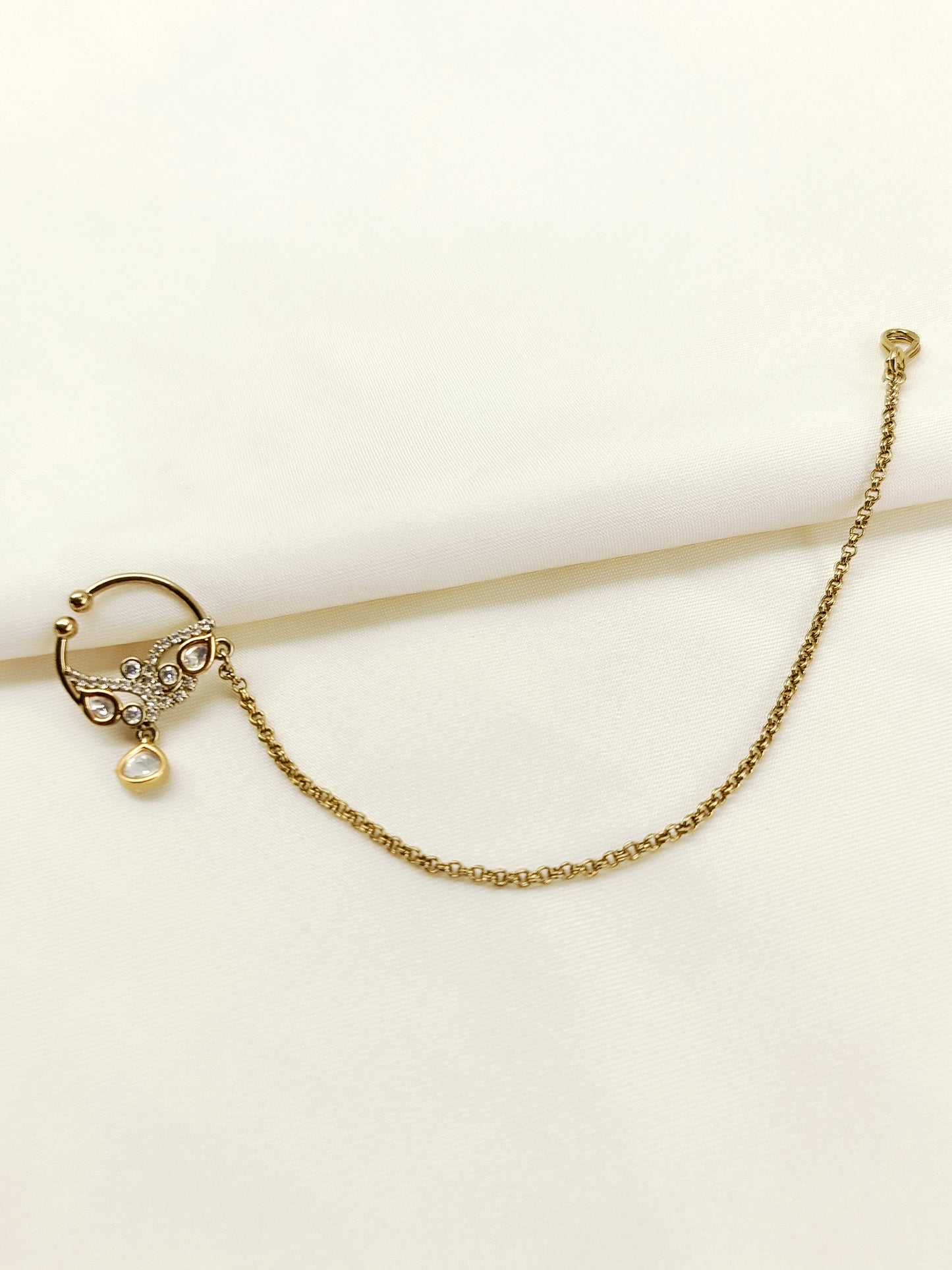 Ganga Antique Gold Kundan Nath