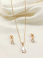 Raivsa 92.5 Silver American Diamond Pendant Set