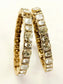 Idha White Kundan Bangles