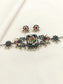 Shibu Blue Oxidized Choker Set