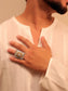 Anzlehik White Men's Finger Ring