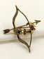 Harshvardhan Ruby Bow And Arrow Men's Brooch
