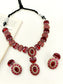 Aamisha Maroon Oxidized Necklace Set