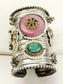 Mishkaad Pink Fusion Broad Oxidized Bracelet