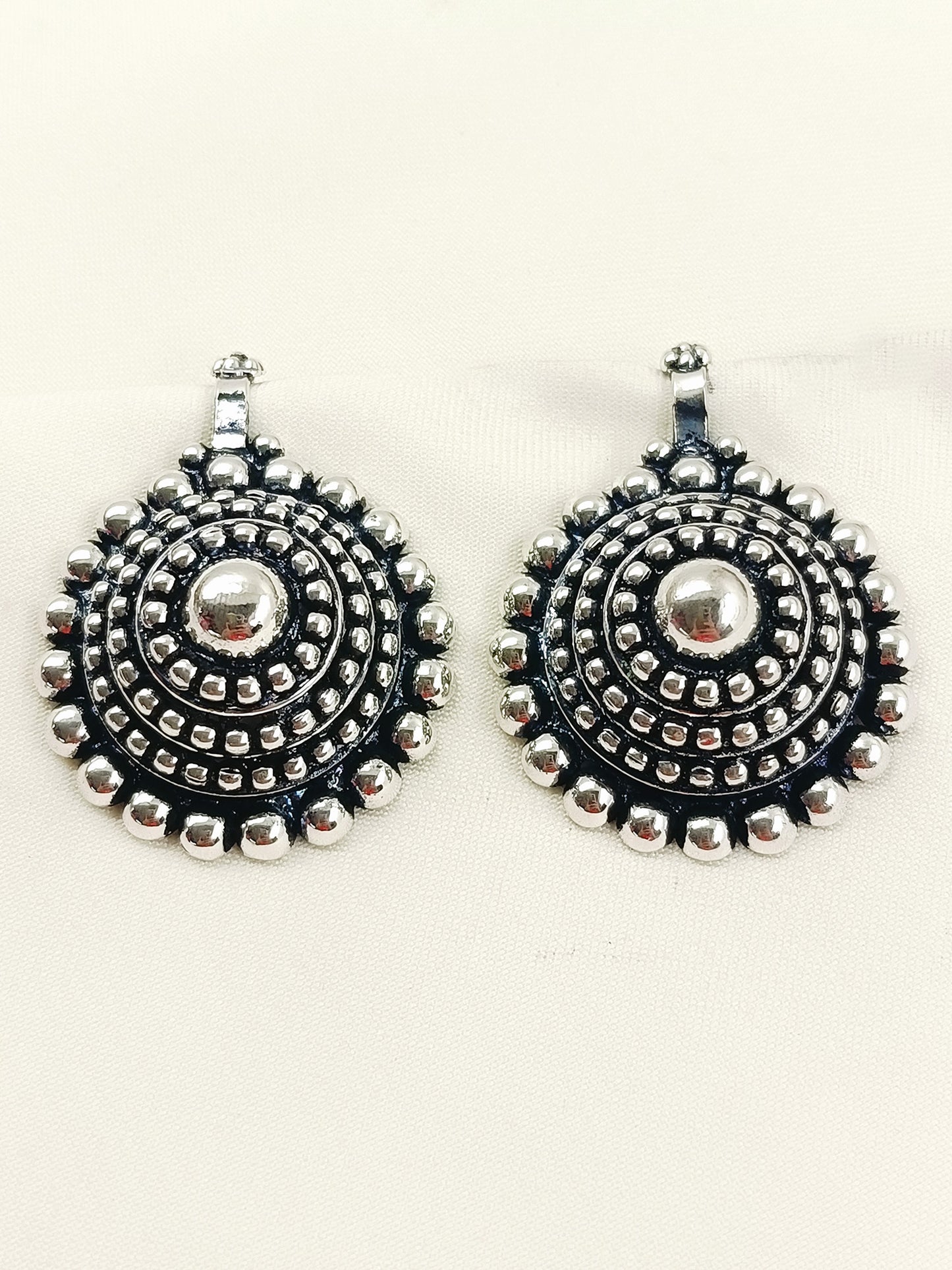 Ryka Oxidized Silver Tribal Mandala Cuff Pair