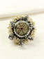 Ela Ruby Oxidized Finger Ring