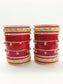 Rudrakshi Traditional Red Punjabi Chura