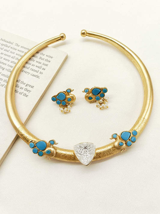 Varuni Firozi Boutique Hasli Styled Choker Set