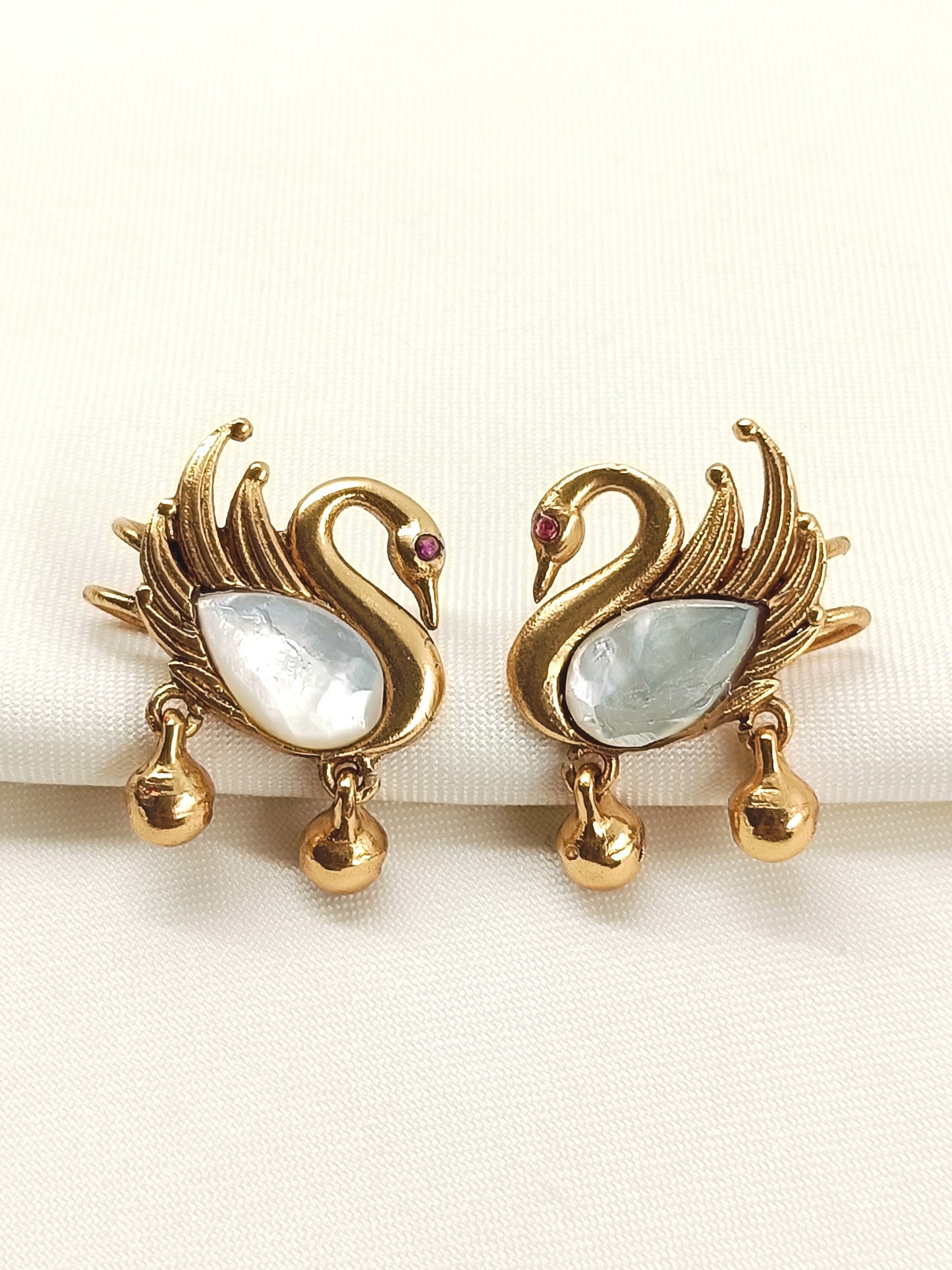 Rukmadhi White Kundan Earcuffs