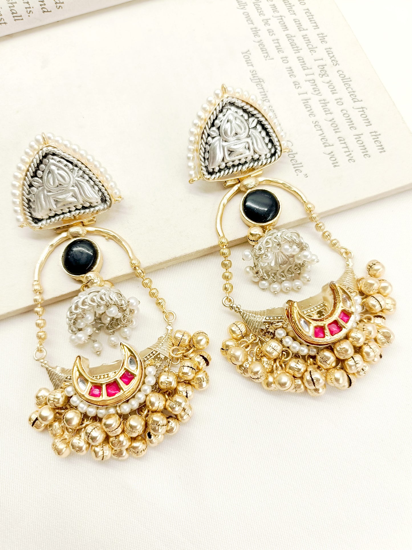 Maheshwri Black Boutique Earrings