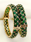 Sariah Green Kundan Bangles