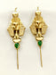 Ritvik Green Egyptian Revival Men's Earrings