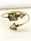 Piyush White Men’s Geometric Crystal Bracelet