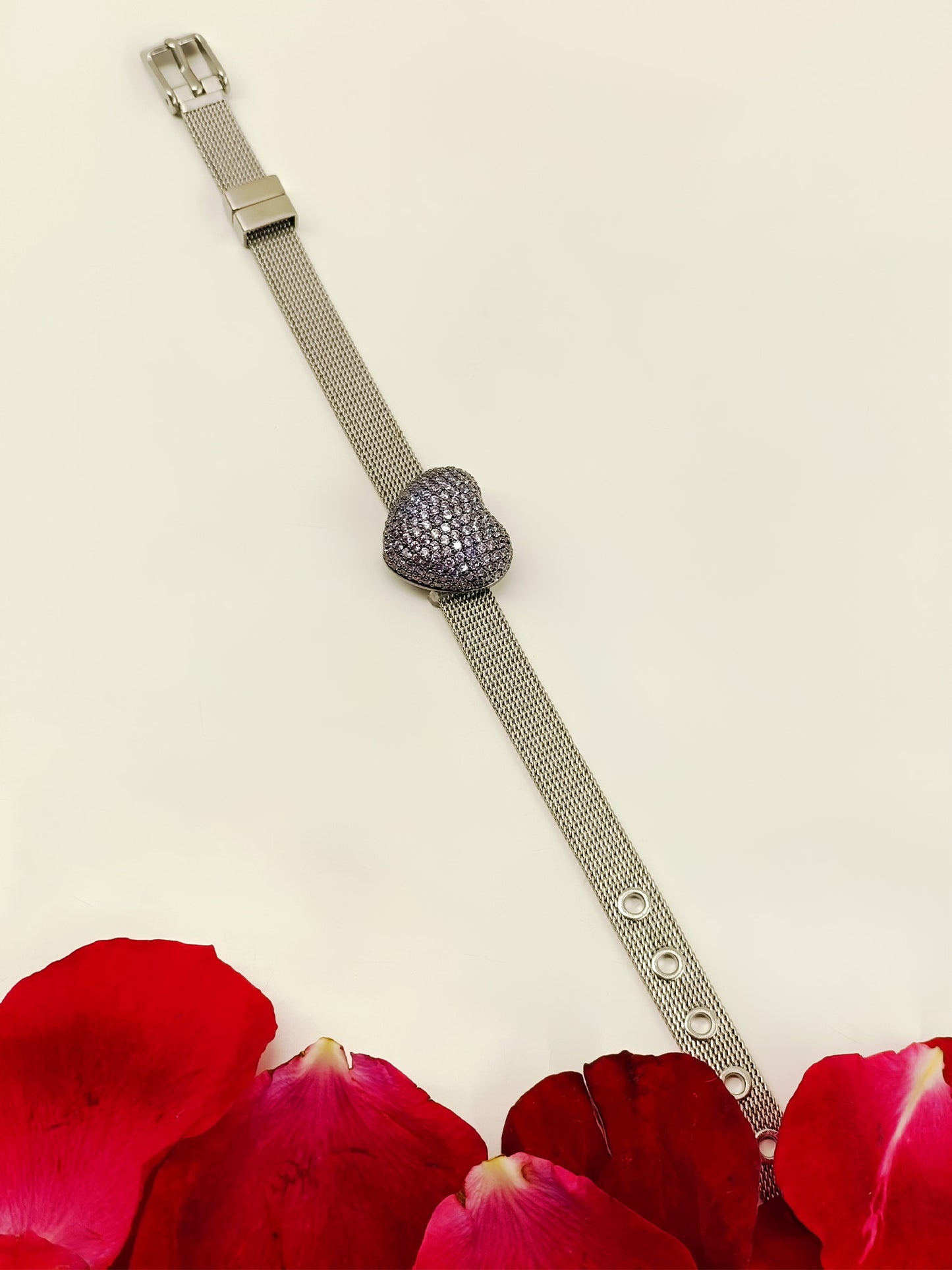Rish Lavender Heart Shape Victorian Bracelet
