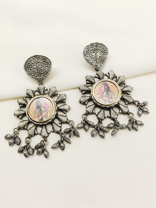 Mrunali Multi Colour Oxidized Earring