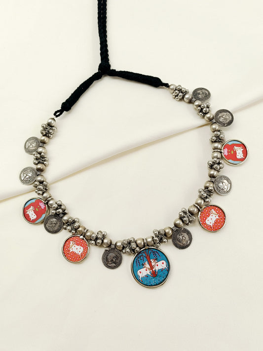 Addison Multi Colour Oxidized Neckpiece