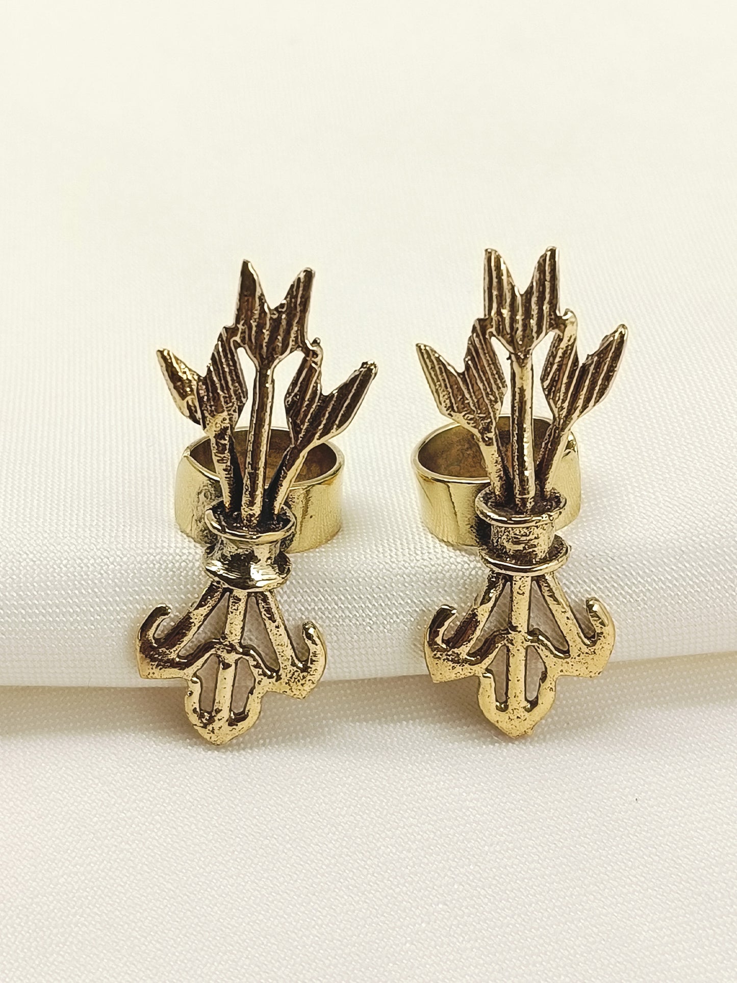 Reigna Golden Men's Earrings