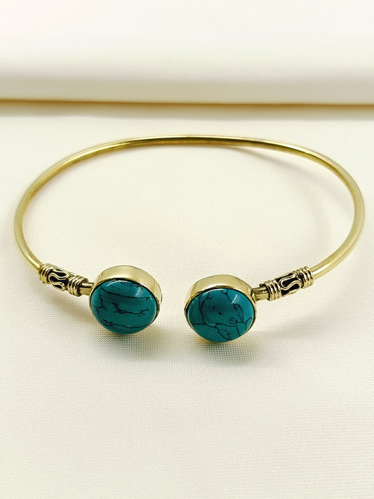 Saksham Firozi Dual Turquoise Men's Bracelet