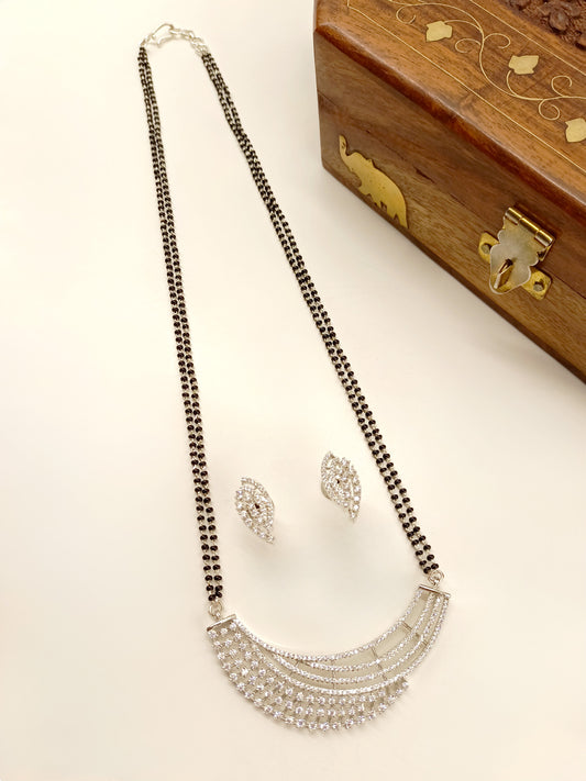 Ekansha White American Diamond Mangalsutra