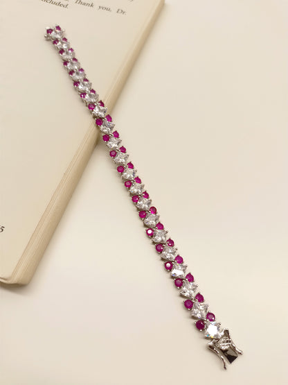 Predha Ruby American Diamond Bracelet