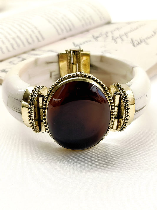 Pravik Brown Bone Men's Bracelet