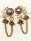 Tarasha Kashmiri Meenakari Chain Jhumka Earrings