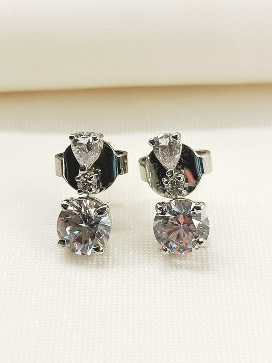 Mahua 92.5 Silver Swarovski Stone Tops