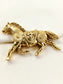 Prarthan Golden Horse Men's Brooch