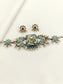 Vanshika Mint Green Oxidized Choker Set