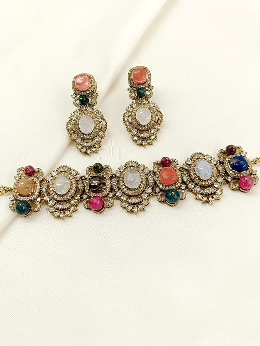 Bharvi Multi Colour Boutique Choker Set