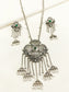 Mehrunisa Green Oxidized Pendant Set